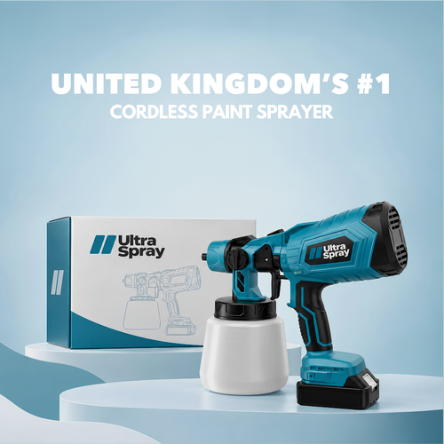 Ultra Spray Cordless Paint Sprayer – (2X Batteries Included)
